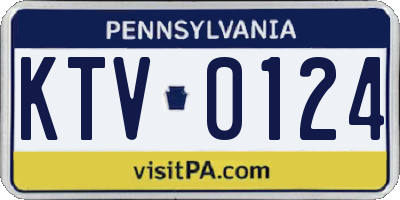 PA license plate KTV0124