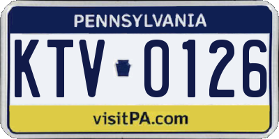 PA license plate KTV0126
