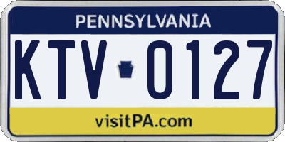 PA license plate KTV0127
