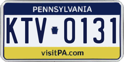 PA license plate KTV0131