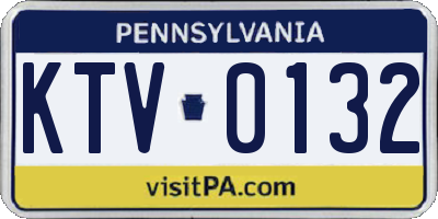 PA license plate KTV0132