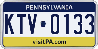 PA license plate KTV0133
