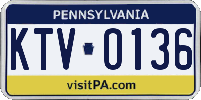 PA license plate KTV0136