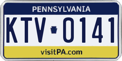 PA license plate KTV0141