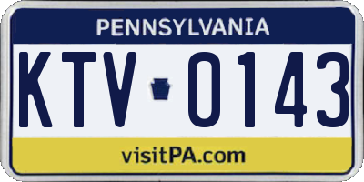 PA license plate KTV0143