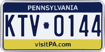 PA license plate KTV0144