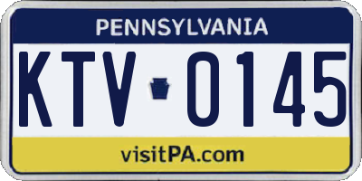 PA license plate KTV0145