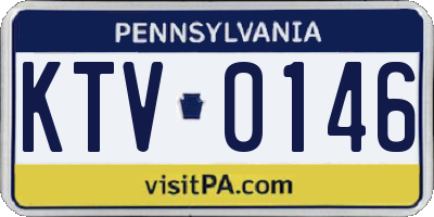 PA license plate KTV0146