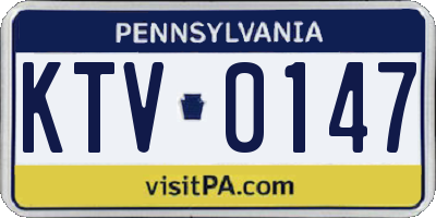 PA license plate KTV0147