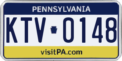 PA license plate KTV0148