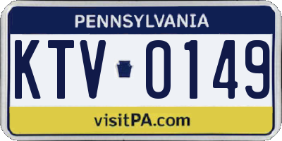 PA license plate KTV0149