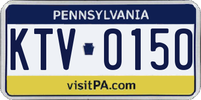 PA license plate KTV0150