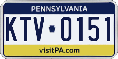 PA license plate KTV0151