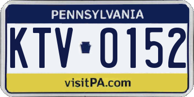 PA license plate KTV0152