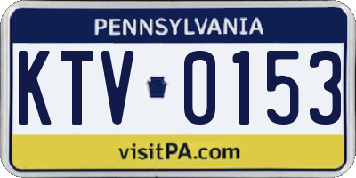 PA license plate KTV0153