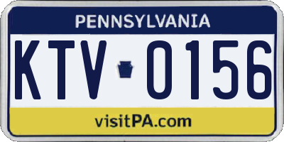 PA license plate KTV0156