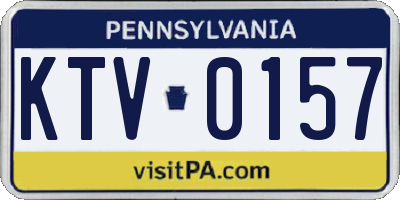 PA license plate KTV0157
