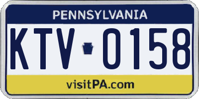 PA license plate KTV0158