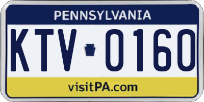 PA license plate KTV0160