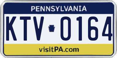 PA license plate KTV0164