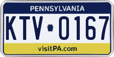 PA license plate KTV0167