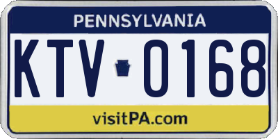 PA license plate KTV0168