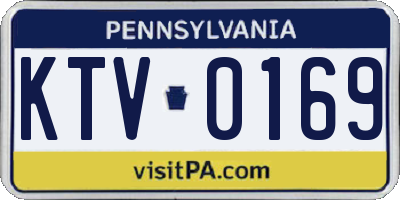 PA license plate KTV0169