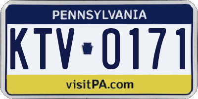 PA license plate KTV0171