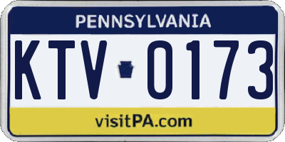 PA license plate KTV0173