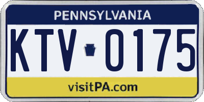 PA license plate KTV0175