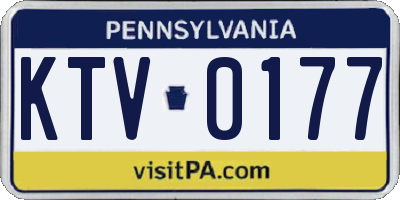 PA license plate KTV0177