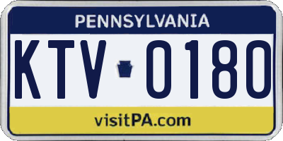 PA license plate KTV0180