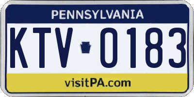 PA license plate KTV0183