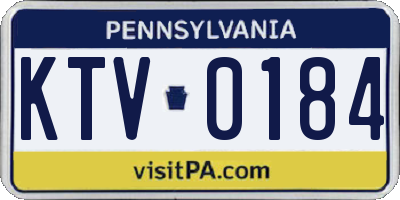 PA license plate KTV0184