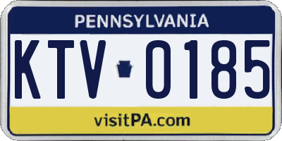 PA license plate KTV0185