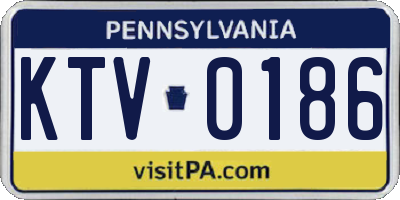 PA license plate KTV0186