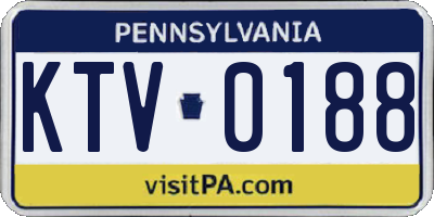 PA license plate KTV0188