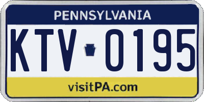 PA license plate KTV0195