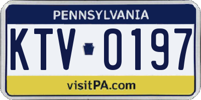 PA license plate KTV0197