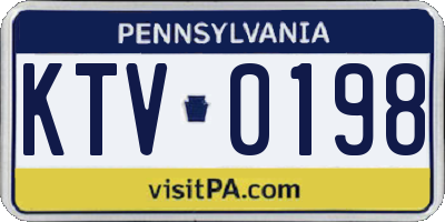 PA license plate KTV0198