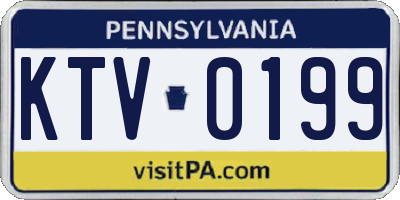 PA license plate KTV0199