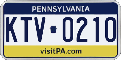 PA license plate KTV0210