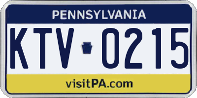 PA license plate KTV0215