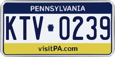 PA license plate KTV0239