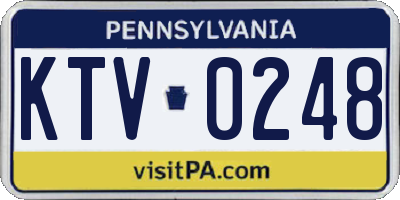 PA license plate KTV0248