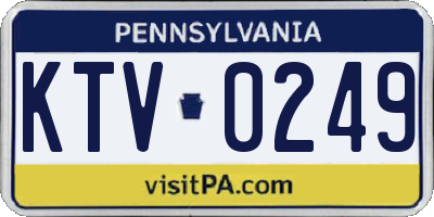 PA license plate KTV0249