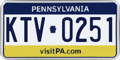 PA license plate KTV0251