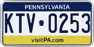 PA license plate KTV0253