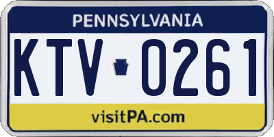PA license plate KTV0261