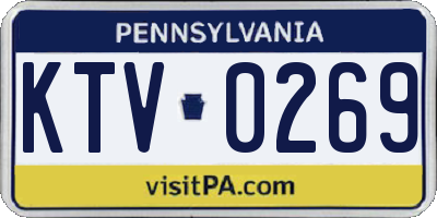 PA license plate KTV0269